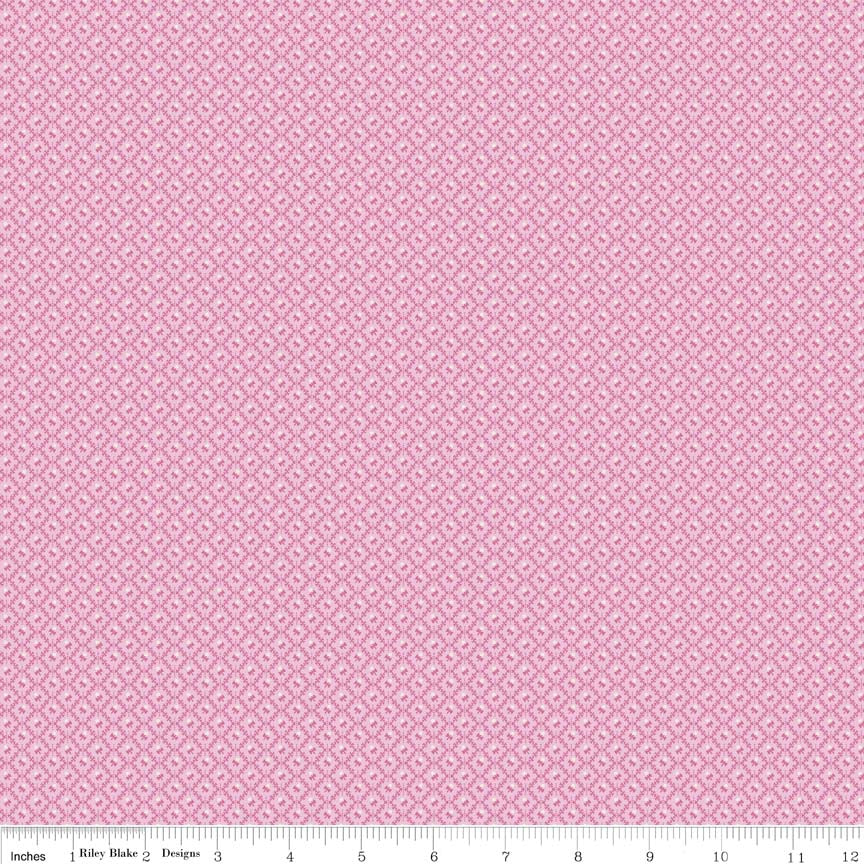 Fat Quarter - Diamonds Hot Pink - Cotton Fabric