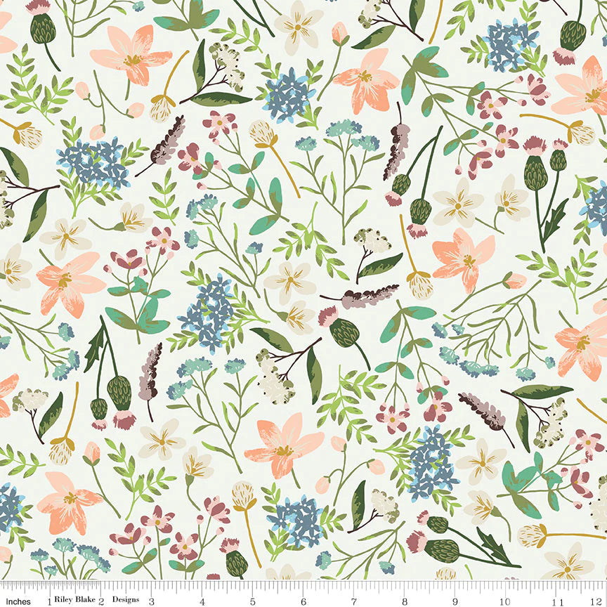 Fat Quarter - Wildwood Wander Cream - Katherine Lenius - Riley Blake - Cotton Fabric