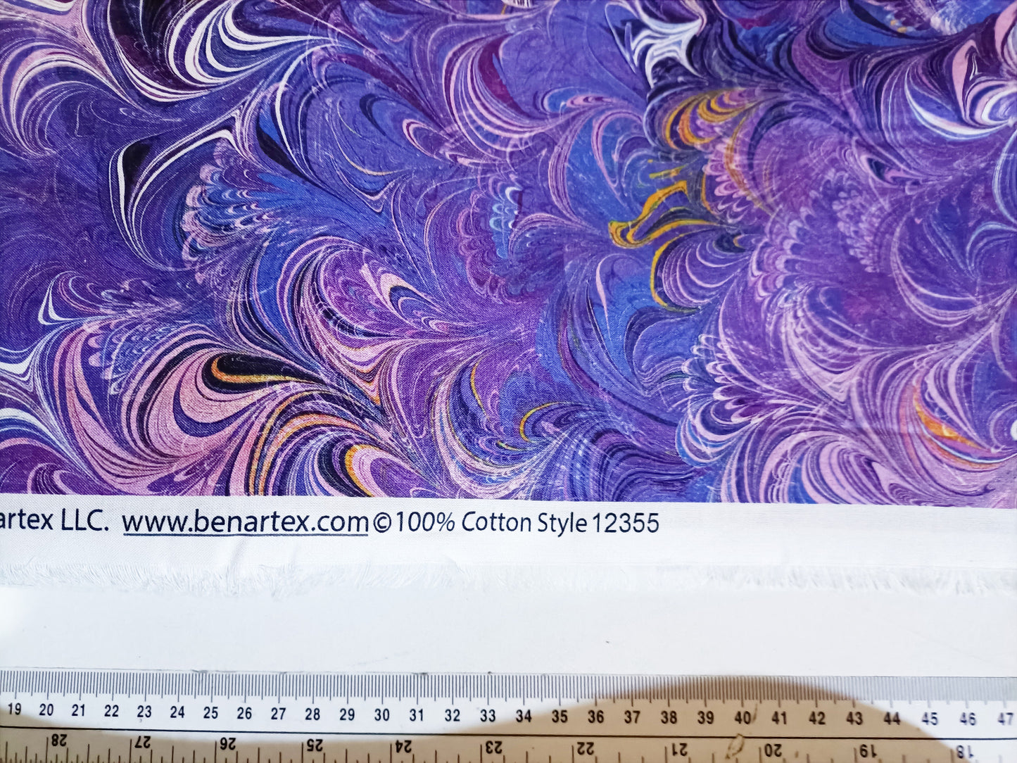 Cotton Fabric - Cosette Purple Poured Colour