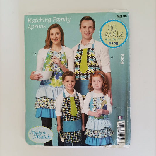 Ellie Mae Designs K209, Matching family aprons pattern