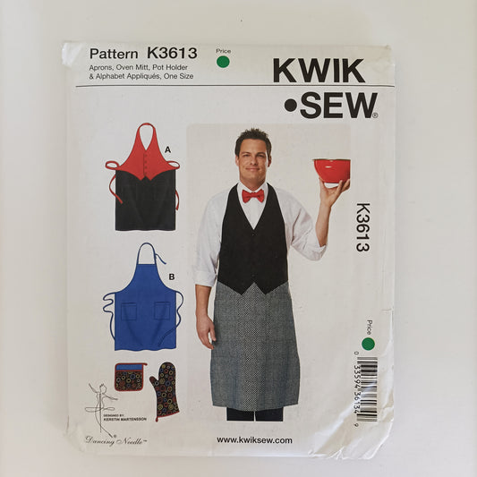 Kwik Sew K3613, Aprons, oven mitt, and pot holder pattern