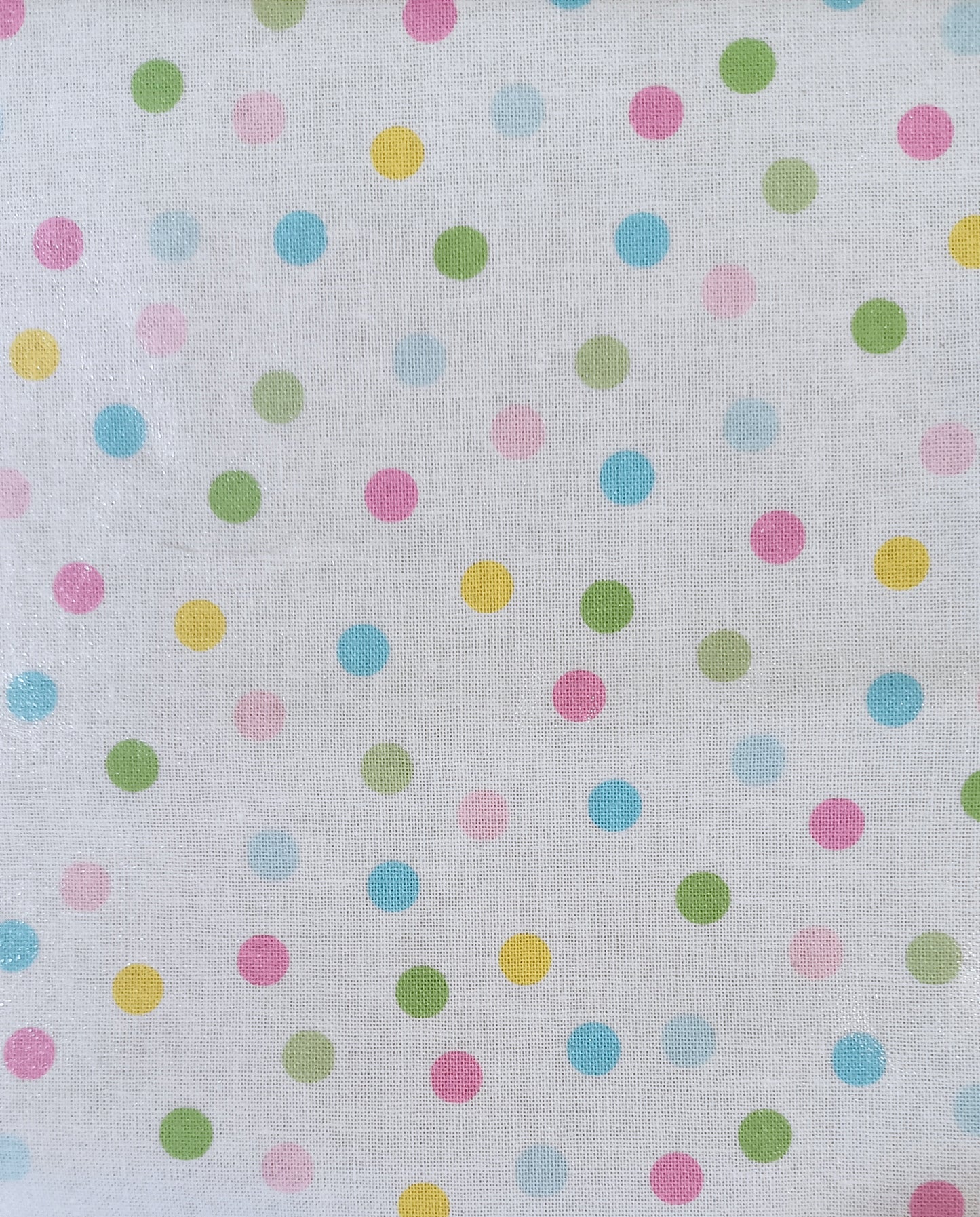 1m Remnant - Laminated Cotton - Pastel Dots - Fabric Rescue