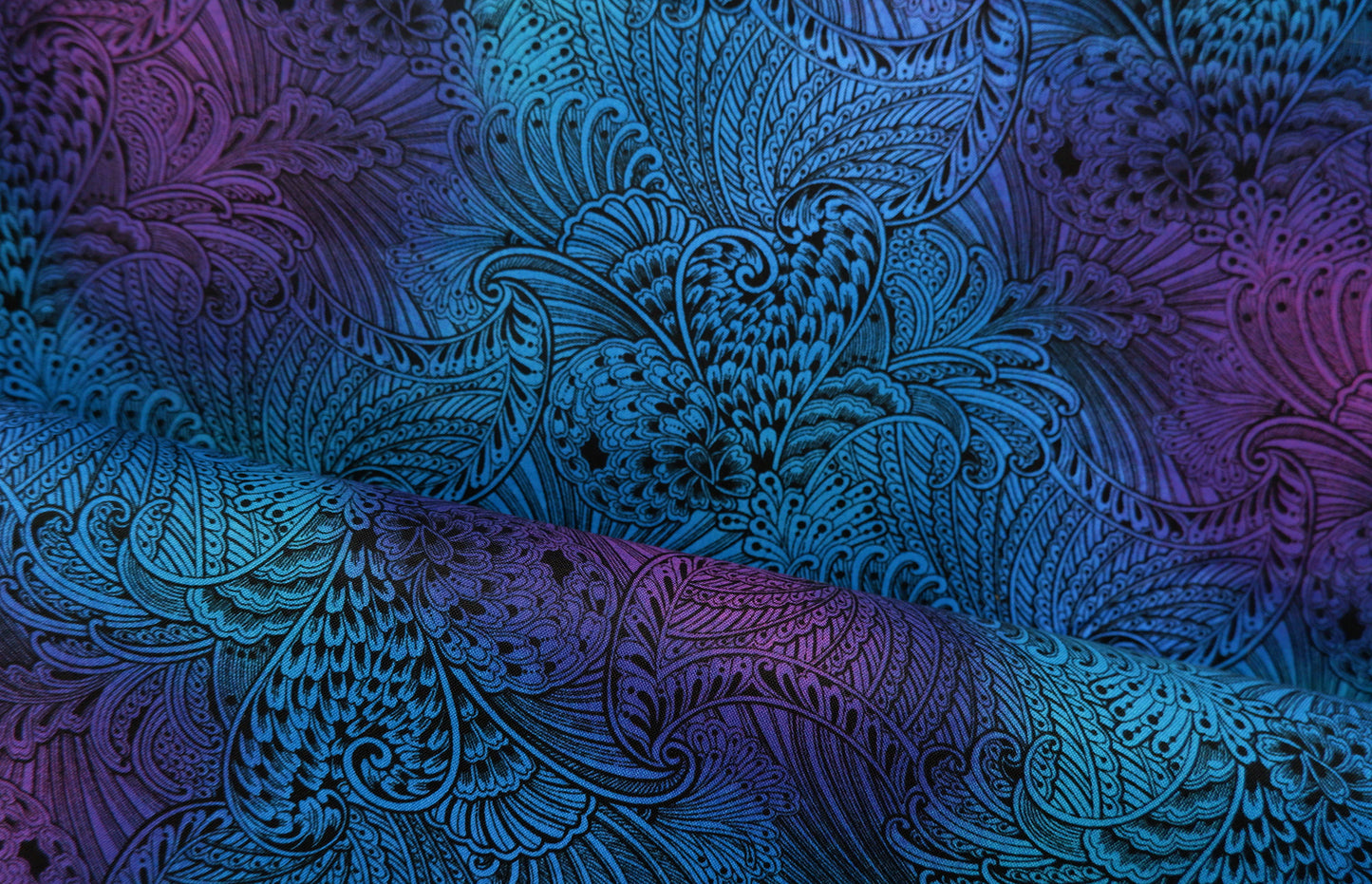 Cotton Fabric - Peacock Flourish - Benartex