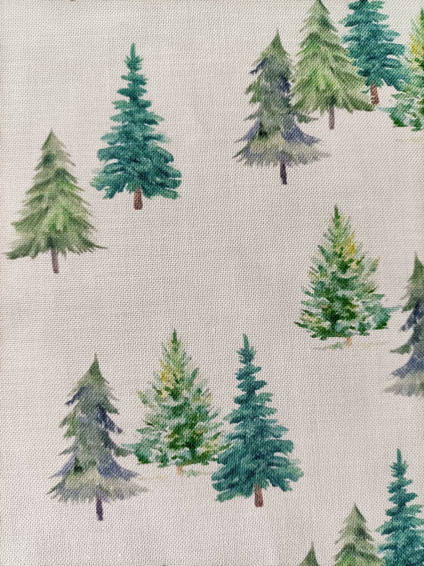 Christmas trees, Cotton linen weave