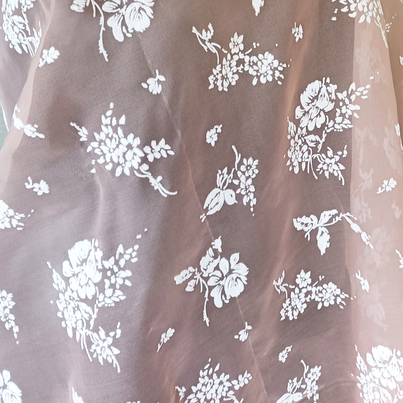 Sheer flocked fabric - Fabric Rescue