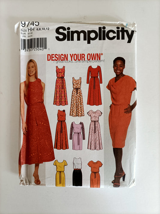 Simplicity 9745, Misses dress pattern, Sizes 6 - 12