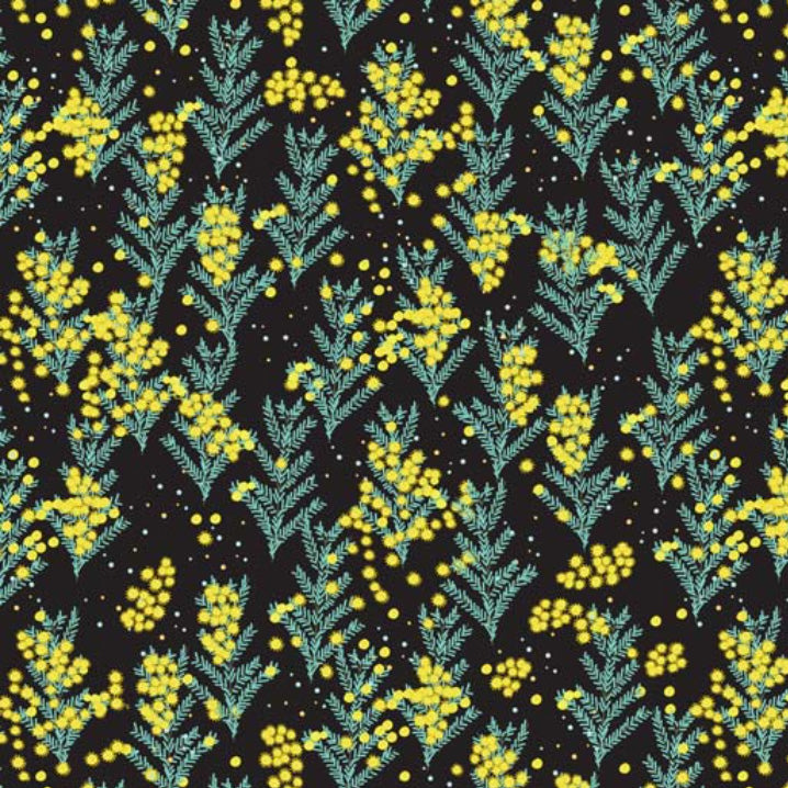 Fat Quarter - Wattle flowers - Australiana Outback Beauty - Cotton Fabric