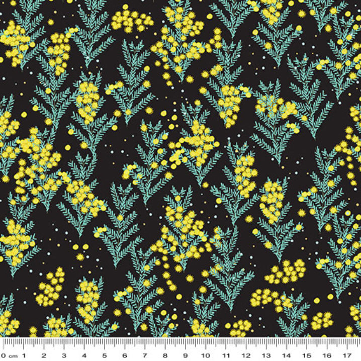 Fat Quarter - Wattle flowers - Australiana Outback Beauty - Cotton Fabric