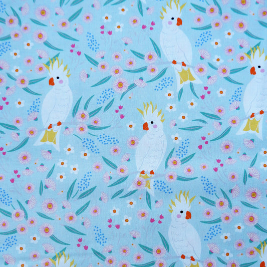 Cotton Fabric - Wild Garden range - Hello Cocky