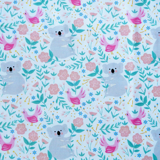 Cotton Fabric - Wild Garden range - Koala Love