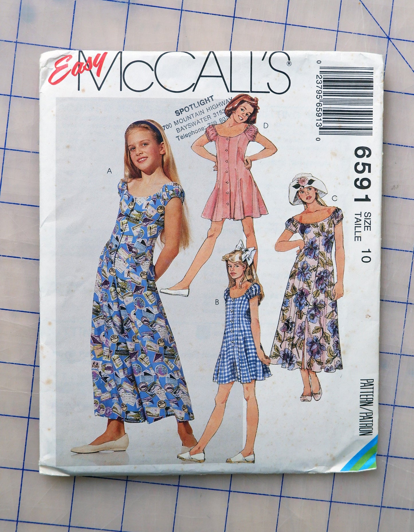 McCall's 6591, dress jumpsuit romper, size 10