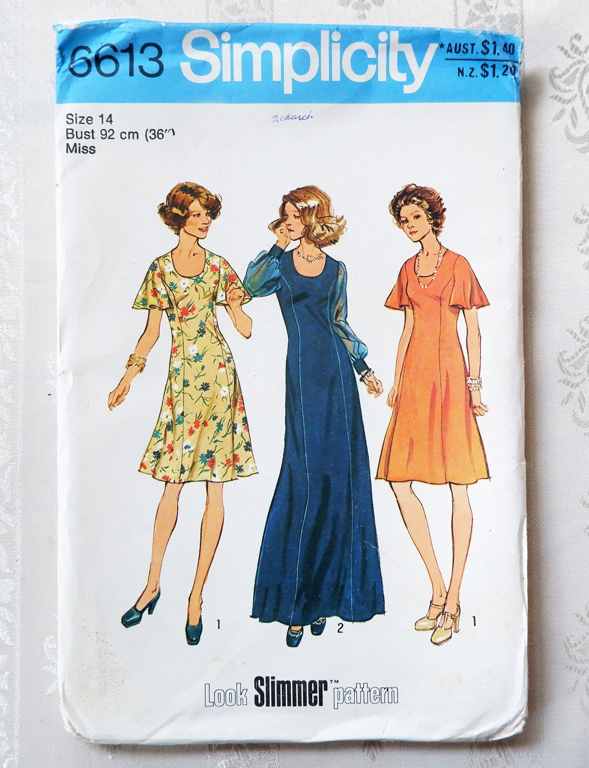 Simplicity 6613, dress pattern, size 14 – AltFabrics